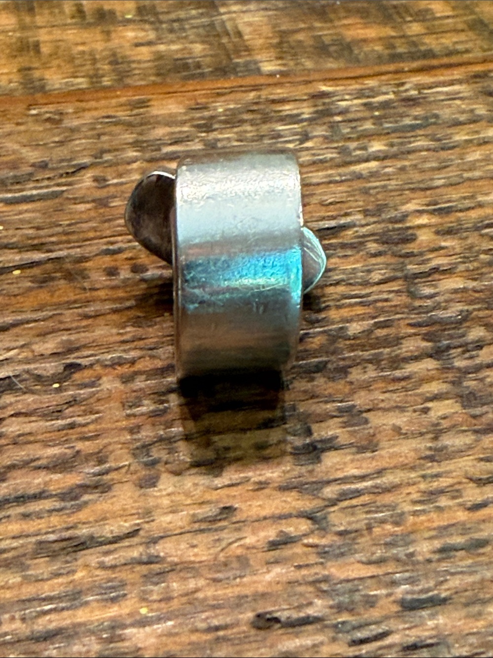 Lilly Barrack Sterling Silver Ring with Aquamarine & Opalescent Cabochon. - Picture 9 of 9